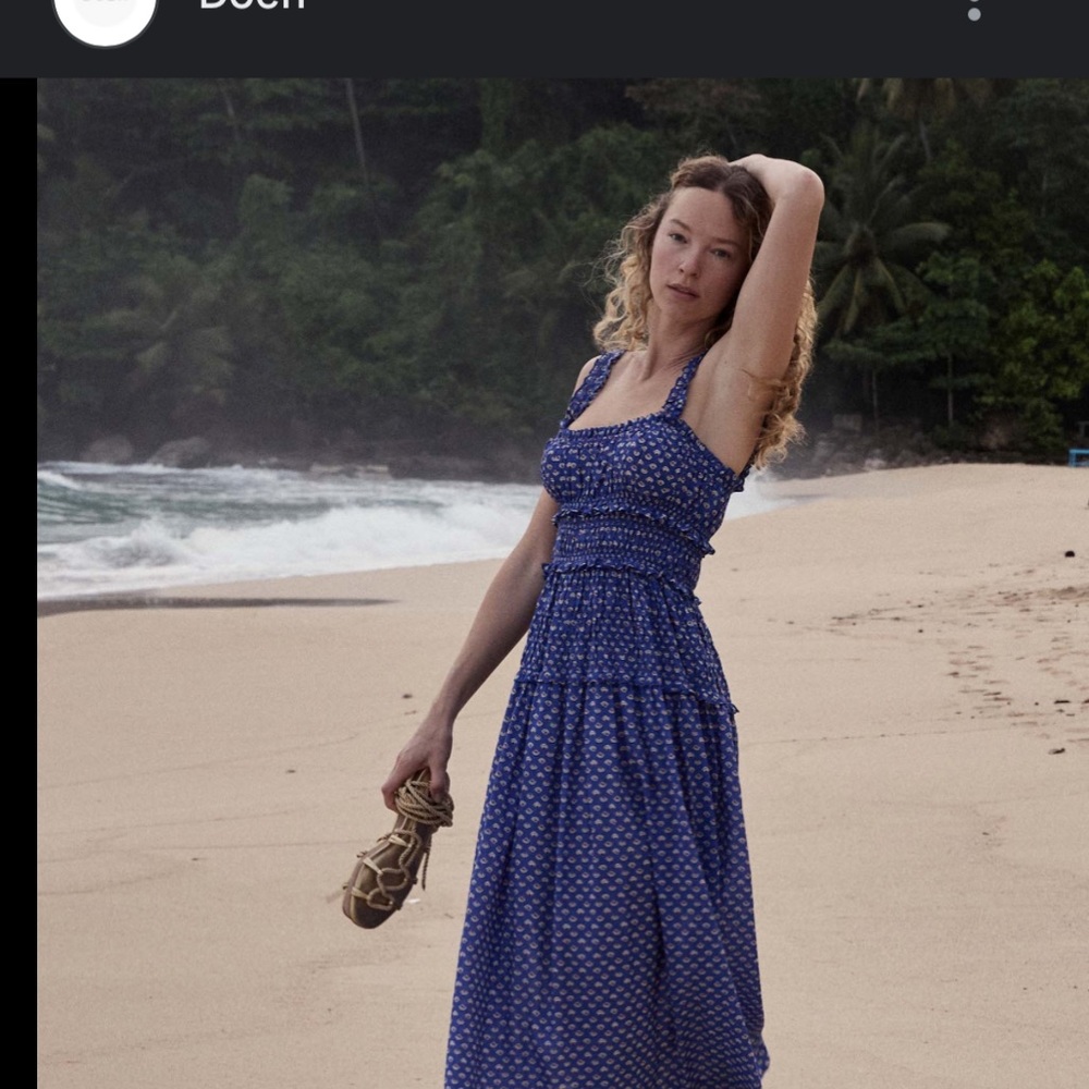 Doen Marianne Dress - Blue (Bord de Mer) Size Medium